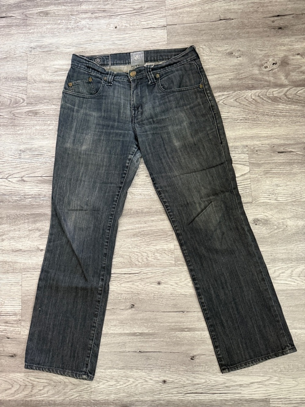 Rock & Republic Men's Charcoal Straight Jeans
